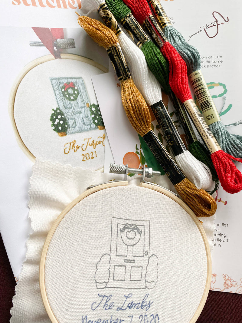 Christmas ornament hand embroidery kit